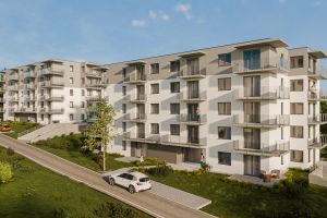 komputerowa makieta budynków mieszkalnych